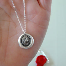 Load image into Gallery viewer, Forget Not - Silver Wild Boar Wax Seal Necklace Courage Fighter Symbol
