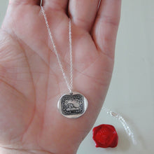 Load image into Gallery viewer, Brightest Star - Silver Wax Seal Necklace Sun Stars Antique Celestial Jewelry
