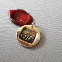 Load image into Gallery viewer, Calm in Storm - Wax Seal Charm - Antique Bronze Wax Seal Jewelry Pendant Stay Calm Motto
