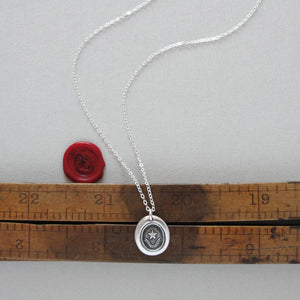 Constancy Star Wax Seal Necklace - North Star Polaris - antique wax seal jewelry Guiding Light - RQP Studio