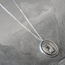 Load image into Gallery viewer, To Dare - Silver Mythical Griffin Wax Seal Necklace - RQP Studio
