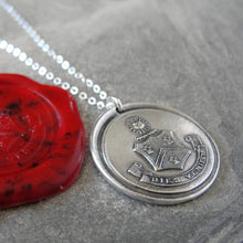 Load image into Gallery viewer, The Day Will Come - Wax Seal Necklace With Silver Sun Crest Splendor - RQP Studio
