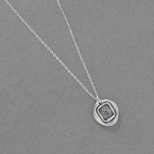 Load image into Gallery viewer, Scottish Thistle - Silver Wax Seal Necklace - Dinna Forget Scotland Wax Seal Jewelry
