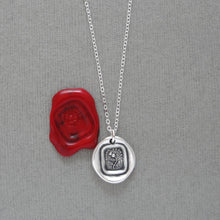 Load image into Gallery viewer, Scottish Thistle - Silver Wax Seal Necklace - Dinna Forget Scotland Wax Seal Jewelry
