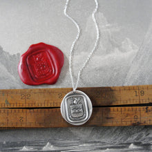 Load image into Gallery viewer, Do Not Yield To Misfortunes - Silver Mythical Griffin Wax Seal Necklace - RQP Studio
