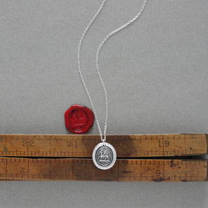 Dragon Wax Seal Necklace - Protection - Antique Wax Seal Charm Jewelry Heraldic Mythical Beast