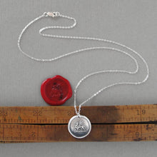 Load image into Gallery viewer, Dragon Wax Seal Necklace - Protection - Antique Wax Seal Jewelry Heraldic Mythical Beast
