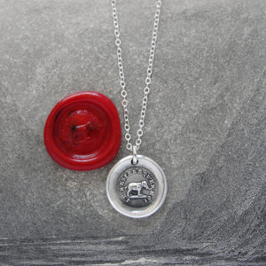 I Have Faith In Myself - Silver Elephant Wax Seal Necklace - RQP Studio