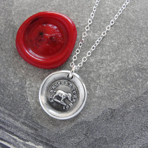 I Have Faith In Myself - Silver Elephant Wax Seal Necklace - RQP Studio