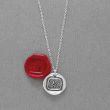 Load image into Gallery viewer, Old England For Ever - Silver Wax Seal Necklace - English Rose Symbol Jewelry
