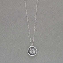 Load image into Gallery viewer, Faith Is My Strength Wax Seal Necklace - Antique Silver Cross Wax Seal Jewelry
