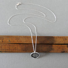 Load image into Gallery viewer, Faith Is My Strength Wax Seal Necklace - Antique Silver Cross Wax Seal Jewelry
