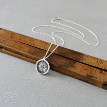 Load image into Gallery viewer, Faith Is My Strength Wax Seal Necklace - Antique Silver Cross Wax Seal Jewelry
