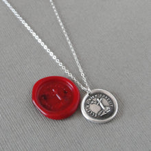 Load image into Gallery viewer, Faith Guides - Silver Wax Seal Necklace - Antique Cross Jewelry
