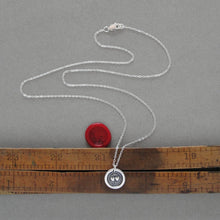 Load image into Gallery viewer, Wax Seal Necklace For Ever Hearts - Love Wax Seal Charm Jewelry In Silver by RQP Studio
