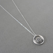 Load image into Gallery viewer, Forever Attached Silver Wax Seal Necklace - Antique Silver Tree Wax Seal Jewelry
