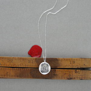 Forever Attached Silver Wax Seal Necklace - Antique Silver Tree Wax Seal Jewelry