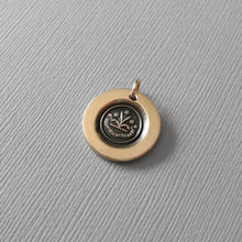 Load image into Gallery viewer, By Effort And Hard Work - Forget Me Not Flower Bronze Wax Seal Jewelry Charm
