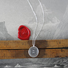 Load image into Gallery viewer, Time Passes But The Friendship Remains - Silver Wax Seal Necklace 
