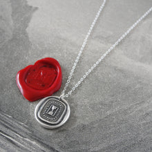 Load image into Gallery viewer, Time Passes But The Friendship Remains - Silver Wax Seal Necklace 
