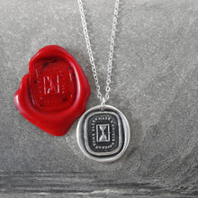 Load image into Gallery viewer, Time Passes But The Friendship Remains - Silver Wax Seal Necklace 
