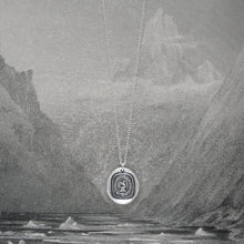 Load image into Gallery viewer, Silver Griffin Wax Seal Necklace - Always Toward Better Things Motto
