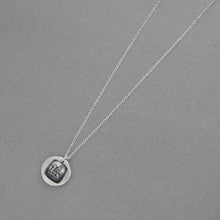 Load image into Gallery viewer, Griffin Wax Seal Necklace Strength Courage Symbol - Antique Silver Wax Seal Jewelry
