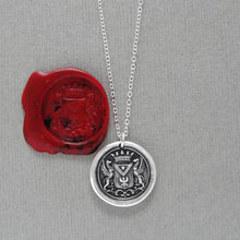 Load image into Gallery viewer, Griffin Wax Seal Necklace -Antique Wax Seal Jewelry In Silver
