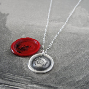 My Guiding Star - Silver Wax Seal Necklace Beacon Of Light North Star