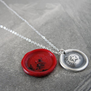 My Guiding Star - Silver Wax Seal Necklace Beacon Of Light North Star