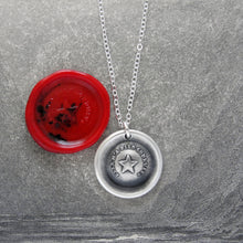 Load image into Gallery viewer, My Guiding Star - Silver Wax Seal Necklace Beacon Of Light North Star
