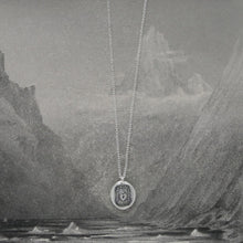 Load image into Gallery viewer, Silver Heart Padlock Wax Seal Necklace - You Have The Key - RQP Studio
