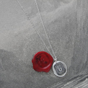 Silver Heart Padlock Wax Seal Necklace - You Have The Key - RQP Studio