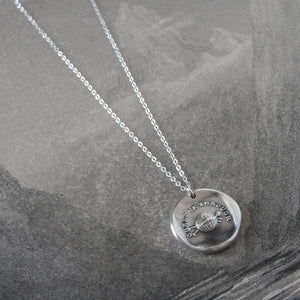 Struggling - Silver Wax Seal Necklace - Oh Help Me Through