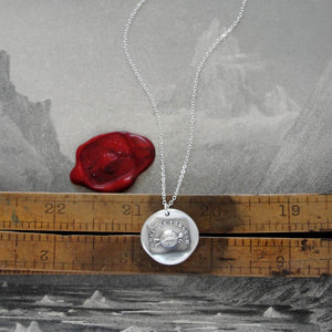 Struggling - Silver Wax Seal Necklace - Oh Help Me Through