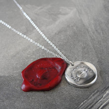 Load image into Gallery viewer, Struggling - Silver Wax Seal Necklace - Oh Help Me Through
