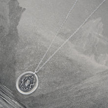 Load image into Gallery viewer, Honor Guide My Steps - Silver Wax Seal Necklace With Rampant Lions
