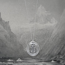 Load image into Gallery viewer, Hope And Work - Silver Lion Wax Seal Necklace - RQP Studio
