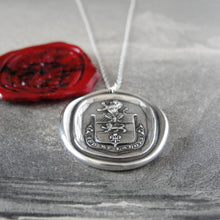 Load image into Gallery viewer, Hope And Work - Silver Lion Wax Seal Necklace - RQP Studio
