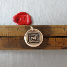 Load image into Gallery viewer, High Spirited Horse - Bronze Wax Seal Pendant Equestrian Jewelry
