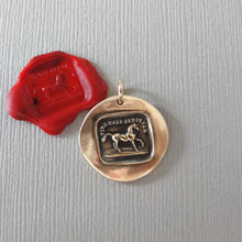 Load image into Gallery viewer, High Spirited Horse - Bronze Wax Seal Pendant Equestrian Jewelry
