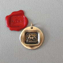 Load image into Gallery viewer, Horse Pendant In Bronze Made Of Antique Wax Seal

