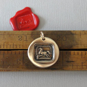 Horse Wax Seal Jewelry - A Horse Jumping In Bronze