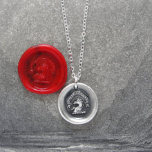 Load image into Gallery viewer, I Press Forward - Silver Wax Seal Necklace With Horse
