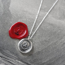 Load image into Gallery viewer, I Find Good - Silver Griffin Crown Wax Seal Necklace - Strength Courage Boldness
