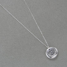 Load image into Gallery viewer, I Stand Firm - Silver Wax Seal Necklace - Steadfast Strength Integrity Oak Tree Jewelry
