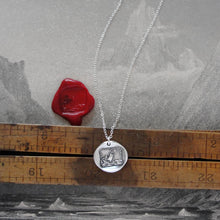Load image into Gallery viewer, If I Lose You I Am Lost - Silver Wax Seal Necklace French Love Quite - RQP Studio
