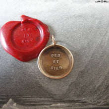Load image into Gallery viewer, Talk Less Say More Wax Seal Charm - antique wax seal charm jewelry French Articulate Well Spoken proverb pendant - RQP Studio
