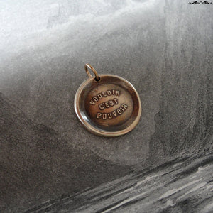 Where There's A Will There's A Way - Bronze Wax Seal Pendant - RQP Studio