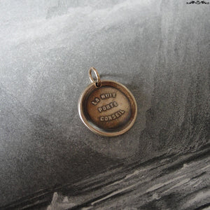 The Darkest Hour Is Just Before Dawn Wax Seal Charm - antique wax seal jewelry pendant French hope proverb by RQP Studio - RQP Studio